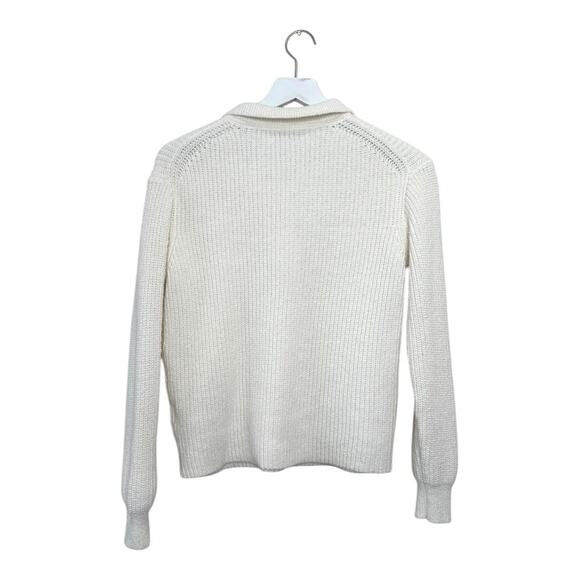 J.Crew Collared Knit Sweater Polo Ivory White Size Small - Picture 5 of 7
